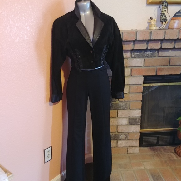 Suede/Trim in Leather Moto Jacket - Picture 4 of 8